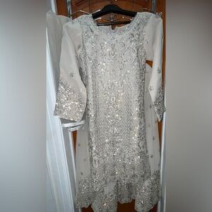 Gorgeous 3 Piece Gharara Size 36. Looks more gorgeous in person. Light rose pink